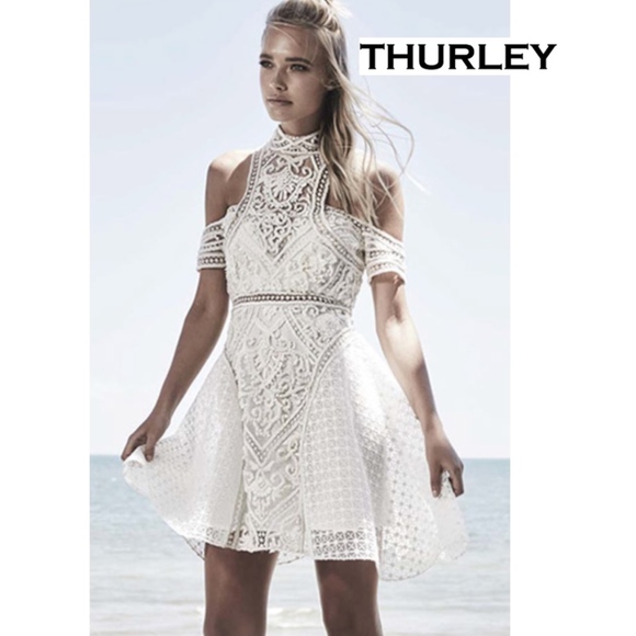 thurley white lace dress